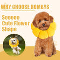 HOMBYS Soft Dog Cone for Dogs and Cats, Cute & Fluffy Flower Shape for Calming, Adjustable Dog Collar Alternative After 