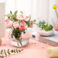 FoldTier 8 Pcs Plastic Fish Bowls 27 Oz Clear Round Vase Centerpieces