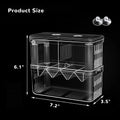 Mipukbay Large Aquarium Isolation Breeding Box, Acrylic Transparent Aquarium Breeder Box for Fish Fry Hatching, Shrimp B