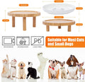 Lusifaco Shallow Wide Elevated Cat Bowls Whisker Fatigue (White, Set of 2)