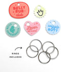 Pet Collar Charms 5-Pack – Stylish Dog & Cat Accessories, Durable and Lightweight Charms for Pet Collars, Easy to Attach