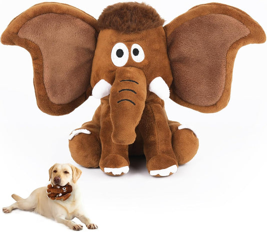 Letsmeet Interactive Plush Dog Squeaky Toys Fun Puppy Toy with Crinkle Paper for Interactive Chew and Play Beat Boredom 