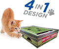 Pets First NCAA Ohio State Buckeyes Cat Scratcher Box, Game Day Cat Toy, NCAA Football Field Designed Cat Scratcher and 