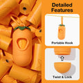 VETRESKA Dog Poop Bag Dispenser with Citrus Scented Waste Bags, Leak Proof, Extra Thick and Large Pet Poop Bags for Walking Dog and Cats Litter, 1 Count Holder and 105 Bags, Orange