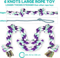 loncoldy Dog Rope Toy 42In 6 Knots Indestructible Natural Cotton - Tough Chew Toys for Medium/Large Breeds Aggressive Chewers, Daily Companionship, Heavy Duty Tug of War Dog Pull Rope Teeth Cleaning