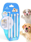 VVHOMIFE Small Dog Toothbrush Kit,Puppy Tooth Brushing Kit, Suitable for All Puppy and Samll Dogs Dental Care. White, Soft Bristles, Meet All Cleaning Needs, Multi-Functional Dental Cleaning.