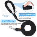 Aiminto Dog Leash, Braided Rope Traction – Walking Training Lead for Medium/Large Dogs ((1/2") x 6FT, Black)