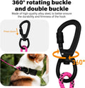 ZHOMA 4/5/6 FT Chew Proof Dog Leashes with Comfortable Handle, Steel Cable Lead for Control Large or Medium Dogs Walk and Train, Heavy Duty with Rotate Clasp and Double Buckle (6FT,Pink)
