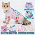 ROZKITCH Cat Recovery Suit, Full Coverage Anti Licking Onesie for Cats, Anti Shedding Overgrooming Wrap Full Body Jumpsu