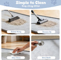 JUJOMAT Cat Litter Box Mat, 34"×22" Waterproof Silicone Cat Litter Trapping