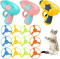 15 Pieces Cat Fetch Toy with Colorful Flying Propellers Set, Cat Playing Tracking Interactive Toys for Kitten Chasing Tr