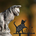 Rngmsi Memorial Pet Grave Markers, Metal Cat Garden Stake Plaque Cemetery Outdoors, Waterproof Pet Headstone Memorial(13.4 X 12 in)