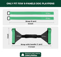 FXW Easy-Carry Straps, Fit 8-Panel of All Heights Dog Playpen, Designed for RV Trips, Green│Patent Pending