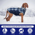 FUAMEY Dog Cold Weather Coats Reflective Dog Warm Jacket with Harness