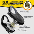 Fida Retractable Dog Leash, 16 ft Dog Walking Leash for Small Dogs up to 26 lbs, 360° Tangle Free, Black