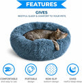 Whiskers & Friends Cat Beds for Indoor Cats & Small Dog, Fluffy Cat Bed