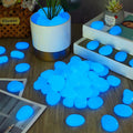 Landical 100 Pcs Glow in the Dark Rocks for Garden,Dark Blue,1.8 Inch