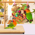KATUMO Bird Toys, Parakeet Grass Mat Foraging Toy Parrot Shredding Hanging for Cockatiel Lovebird Parakeet Budgie Small-Medium Birds