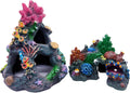 Tfwadmx 2Pcs Aquarium Decoration Coral,Resin Fish Tank Cave,Betta Hideout