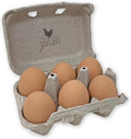 Nest Box Queen Ceramic Chicken Nest Eggs for Nest Box Training (6 Brown Eggs)