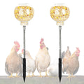 hhdatc 2PCS Chicken Peck Toys Poultry Enrichment Swing & Slow Feeder Chicken Treat Dispenser for Hens Ducks Birds and Parrots Transparent Coop Toys for Fun & Feeding