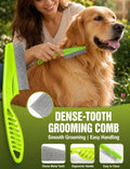 Tick Removal Tool 6 in 1, Pet Tick Remover Kit with Flea Comb, Portable Outdoor Stainless Steel Control Fork, 3 Ultra-Safe Tick Twister for Dogs, Cats, Horses & Humans (Green)