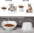 Detachable Elevated Cat Bowls, 15° Tilted Raised Cat Food Bowl Anti-Vomiting, Whisker Friendly, Adjustable Pet cat Dishe