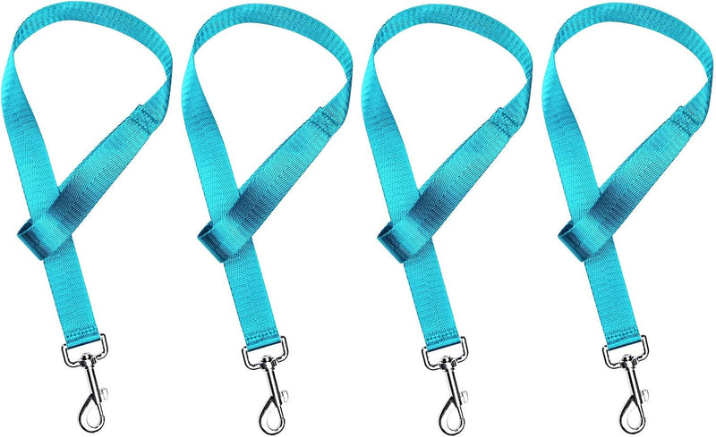 Harrison Howard 4PCS 22” Easily Packed Sturdy Nylon Bucket Straps for Hay Nets and Water Feeder Buckets-Azure Blue