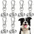Grevosea 2 Pcs Mini Dog Collar Bells, Silver Cat Bell Pet Pendant Charm
