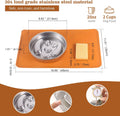Stainless Steel Slow Feeder Dog Bowls – Non-Slip Metal Dog Bowl for Large & Medium Breeds, Puppy Puzzle Feeder – 2 Cup C