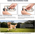 4 GPS Dog Tracker Rubber Clip Compatible with Tracti Dog 6 GPS Dog Collar Replacement Safety Clip Accessories Black
