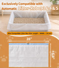 120 Count Cat Litter Bags Compatible with Automatic Litter Box Robot 3/4/5