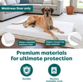 Furhaven Dog Bed Liner Water-Resistant Foam Mattress Protector Cover - White, Jumbo Plus