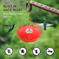 eWonLife Hummingbird Feeders for Outdoors, 2 Pack 16 oz Leak-Proof Dish-Style Humming Bird Feeder with Built-in Ant Moat, 5 Bee Proof Feeding Ports, Easy Clean, BPA Free Plastic, Hanging Garden Decor