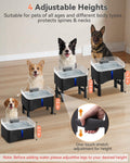 UPSKY 11L Elevated No-Spill Dog Water Fountain with 4 Adjustable Heights
