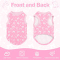 Dog Shirt for Small Medium Dogs Lightweight Dog Tshirt for Summer Dog Shirts Sleeveless Pink Bow Soft Stretch for Daily 