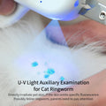 PAKEWAY Pet Nail Clipper with LED & -U-V Light, Cat Claw Trimmer with Ultra Bright LED Light for Nail Bloodline to Avoid Over Cutting, Sharp Angled Blade Grooming Tool for Dog Cat Rabbit Small Animals