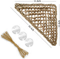 Reptile Hammock Corner Triangle 2 PCS,100% Natural Seagrass Fiber,Bearded Dragon Tank Accessories Habitat Decor for Liza