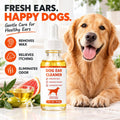 Upgraded Dog Ear Cleaner, Gentle Ear Solution for Dogs with Dropper, Removes Ear Wax, Dirt & Odor, Helps Relieve Itchy E