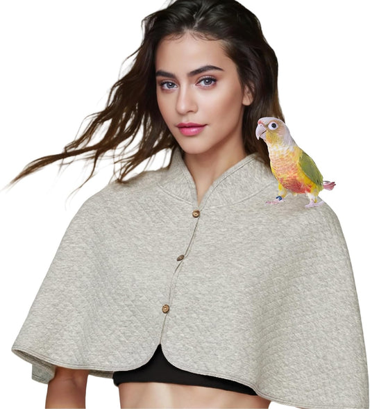 Parrot Anti-Scratch Shoulder Protector - Reusable Bird Diaper & Soft Bird Cape for Macaws, Cockatiels, Conures, Parakeet