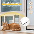 Cat Door for Window,3Min No-Damage Quick Install, Fits 31"-36" Width Windows, No Drilling Required Cat Window Door Insert, Aluminum Frame Pet Door for Window, 4 Lock Modes to Control Pet Access
