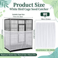 Bird Cage Seed Catcher White Large Bird Cage Cover Adjustable