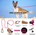 lynxking Slip Lead Dog Leash Reflective, Heavy Duty Comfortable Strong Rope Leash for Large, Medium Small Dogs No Pull Pet Training (Pink, Large 1/2in x 6ft-Slip Lead)