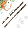 2 Pcs Reptile Vines for Climbing Bendable Jungle Vines Made of Handmade Umbrella Cord Weaving Rope Decor with 3 Suction 