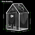 Cycodo Jumping Spider Enclosure,Warp-Proof Seamless Acrylic Tarantula Terrarium,Front Opening Bug Habitat with Feeding P