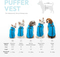 Gooby Puffer Vest Dog Jacket, Orange, Large