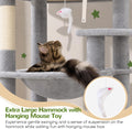 Globlazer Heavy Duty Cat Tree, 70 inch Sturdy Cat Tree for Indoor Cats Extra Large Cat Tower with Scratching Post, Hammock, Cat Condo for Adult Cats Kittens, F70 Pro, Light Grey