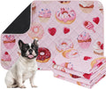 IEUUMLER Washable Pee Pads for Dogs, 2 Pack Cake Pattern Reusable Waterproof Puppy Potty Pads, Non-Slip Absorbent Pet Tr