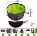 YMETECH 2 Pcs Collapsible Dog Bowls for Travel, Foldable, Portable and Light for Food and Water - (Green+Orange)