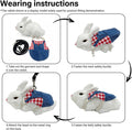 Escape Proof Rabbit Harness and Leash Set - Adjustable Breathable Bunny Vest with Padded Straps for Outdoor Training, Wa